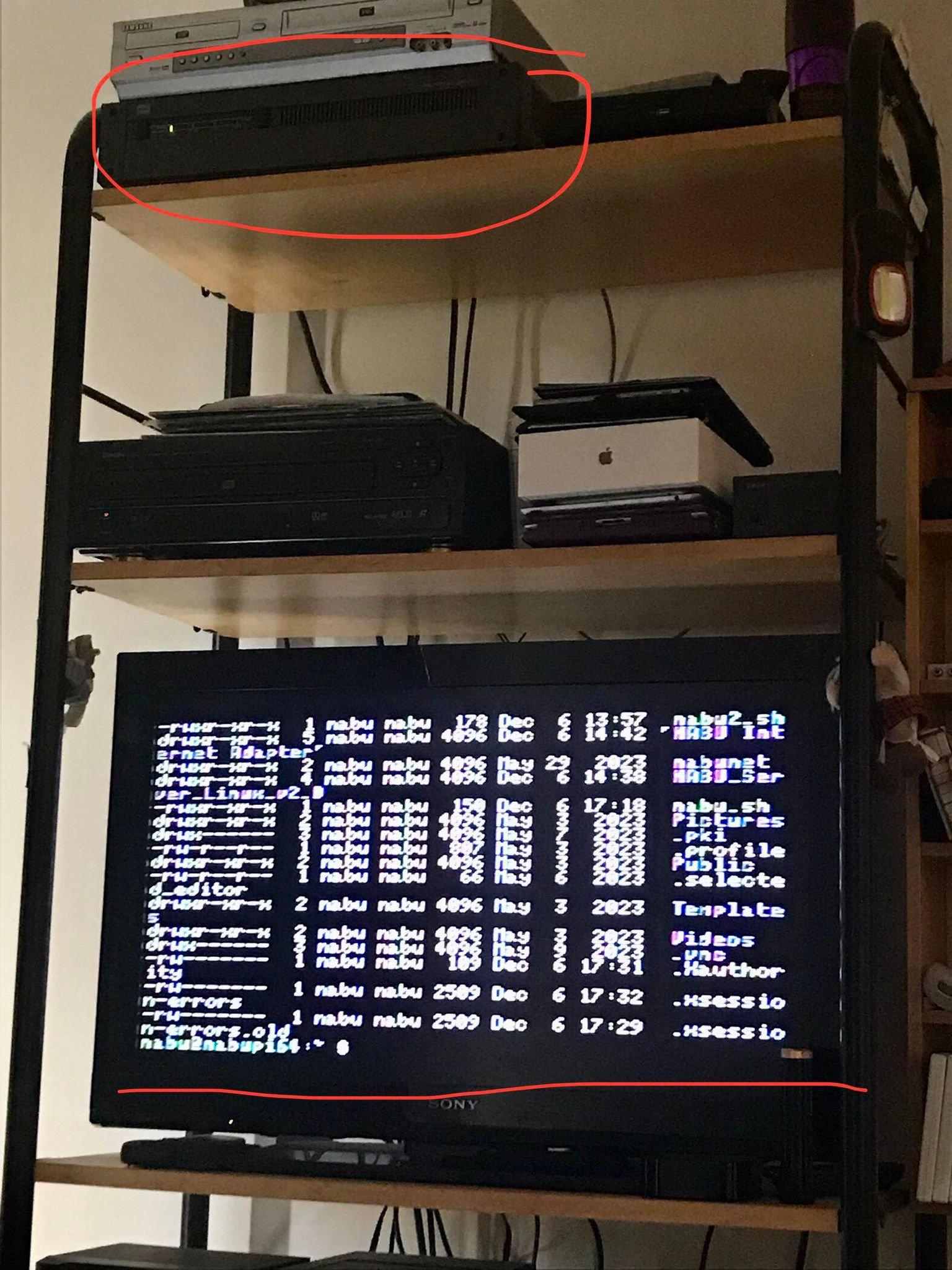 NABU telnet connection to the Pi3b