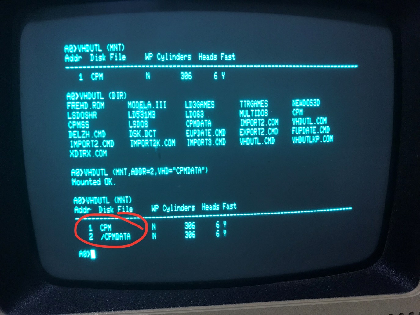 VHDUTL under CP/M now working 100% correctly.